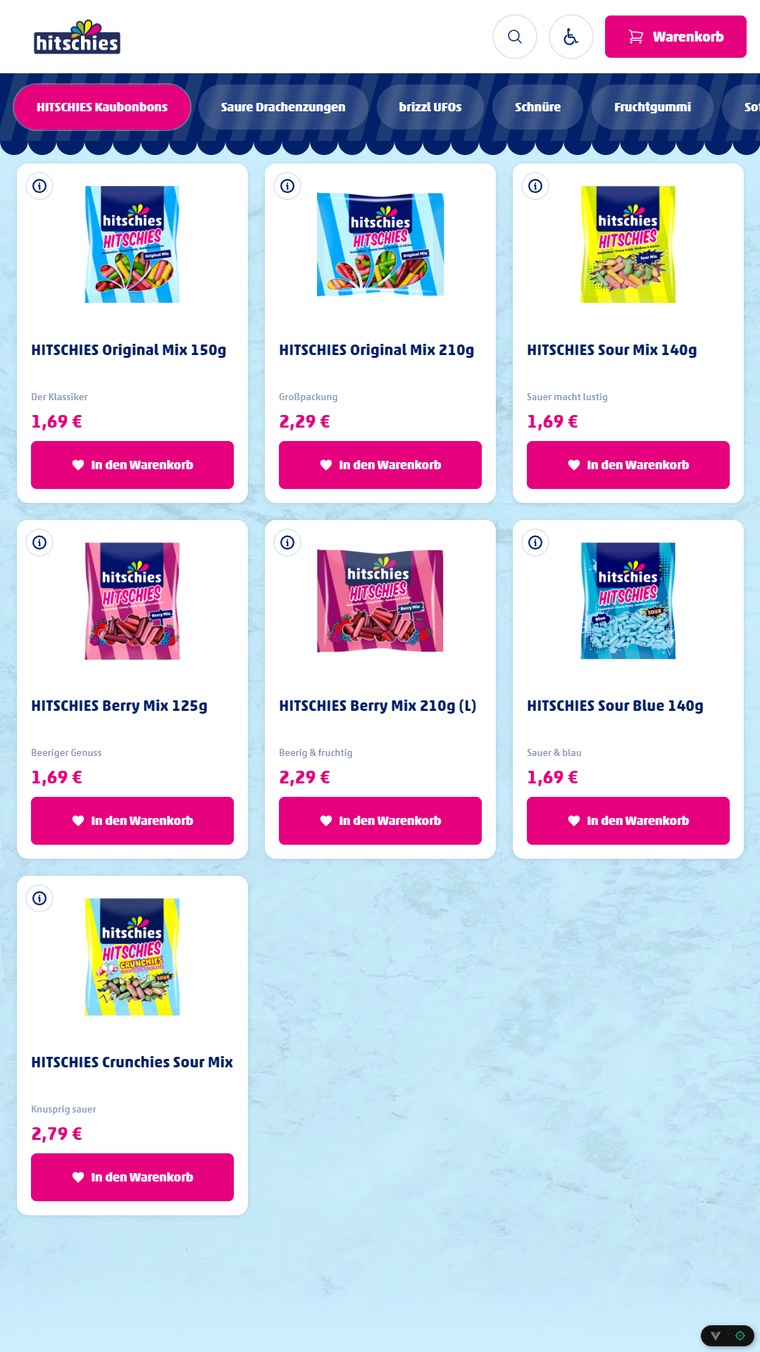 CleverCart Design: Süßwaren-Marke