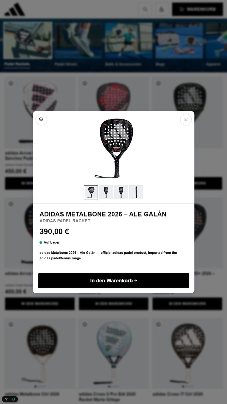 Produktdetail mit Bildergalerie