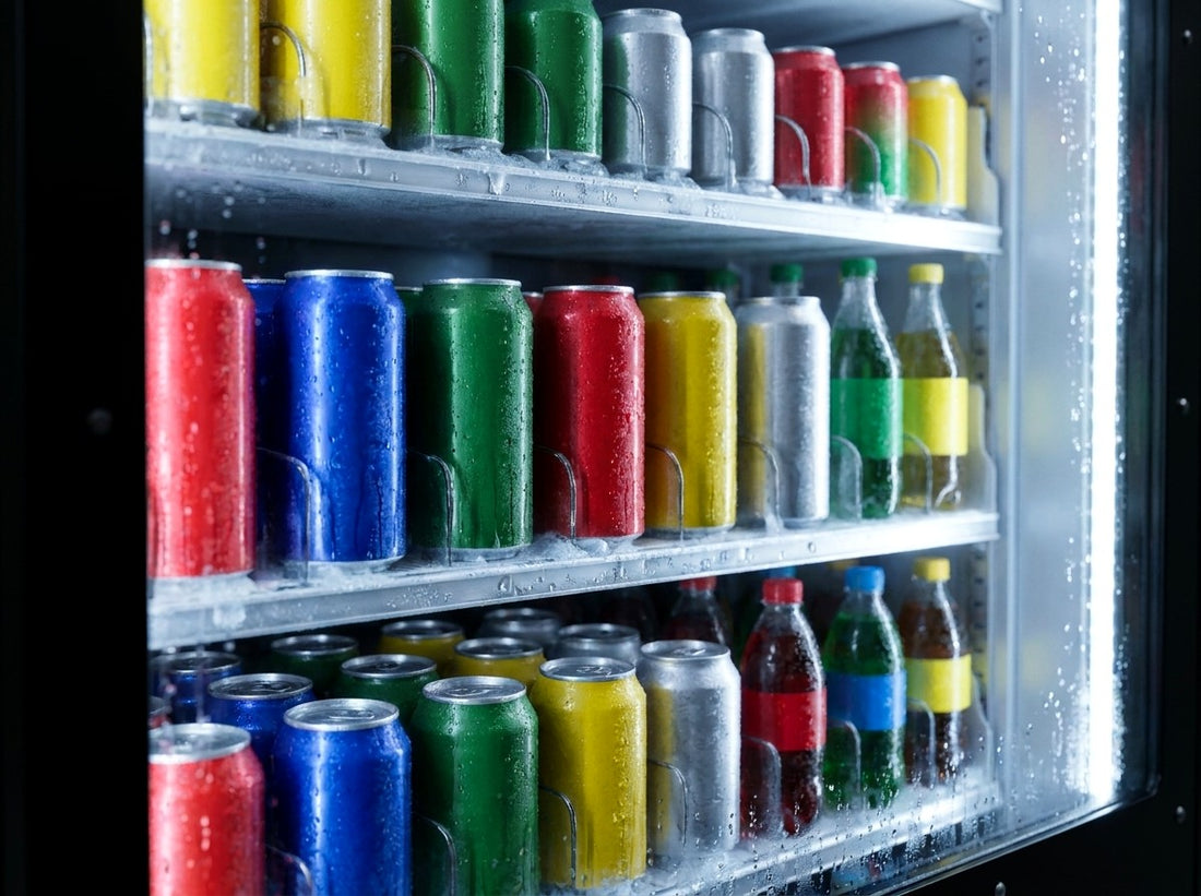 Eiskalte Getränkedosen im Automaten