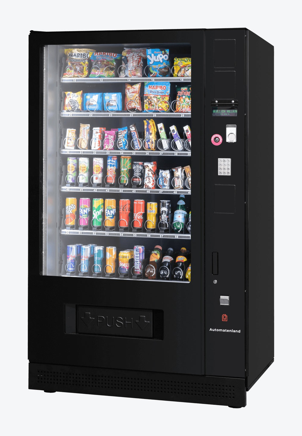 Snackautomat G-Snack mit Snacks und Getränken auf sechs Ebenen