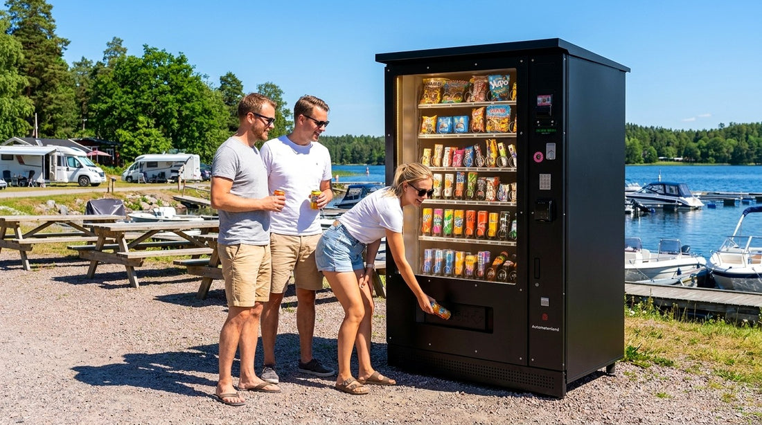 Outdoor-Automat am Campingplatz