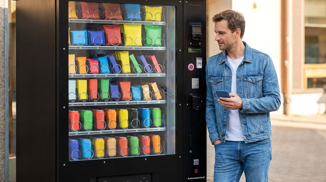 Betreiber checkt Automat per App