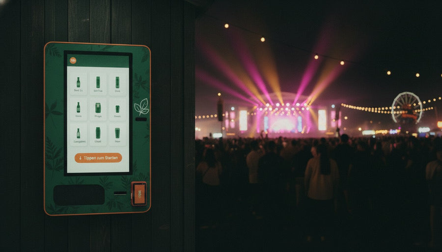 Voll folierter Marken-Automat bei einer Festival-Aktivierung