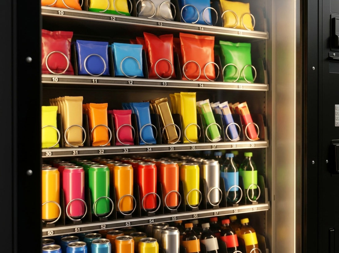 G-Snack Automat voll best&uuml;ckt mit Kiosk-Sortiment