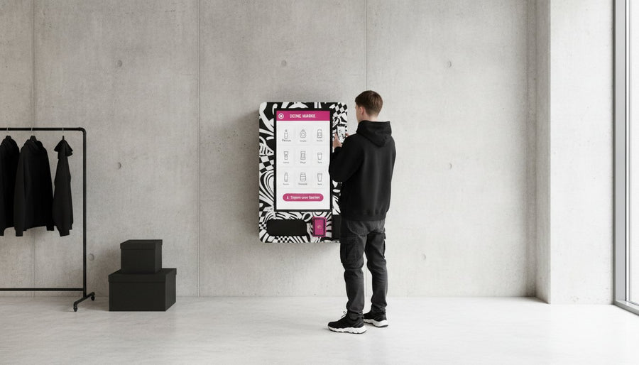 Streetwear-Drop-Automat im Pop-Up Store