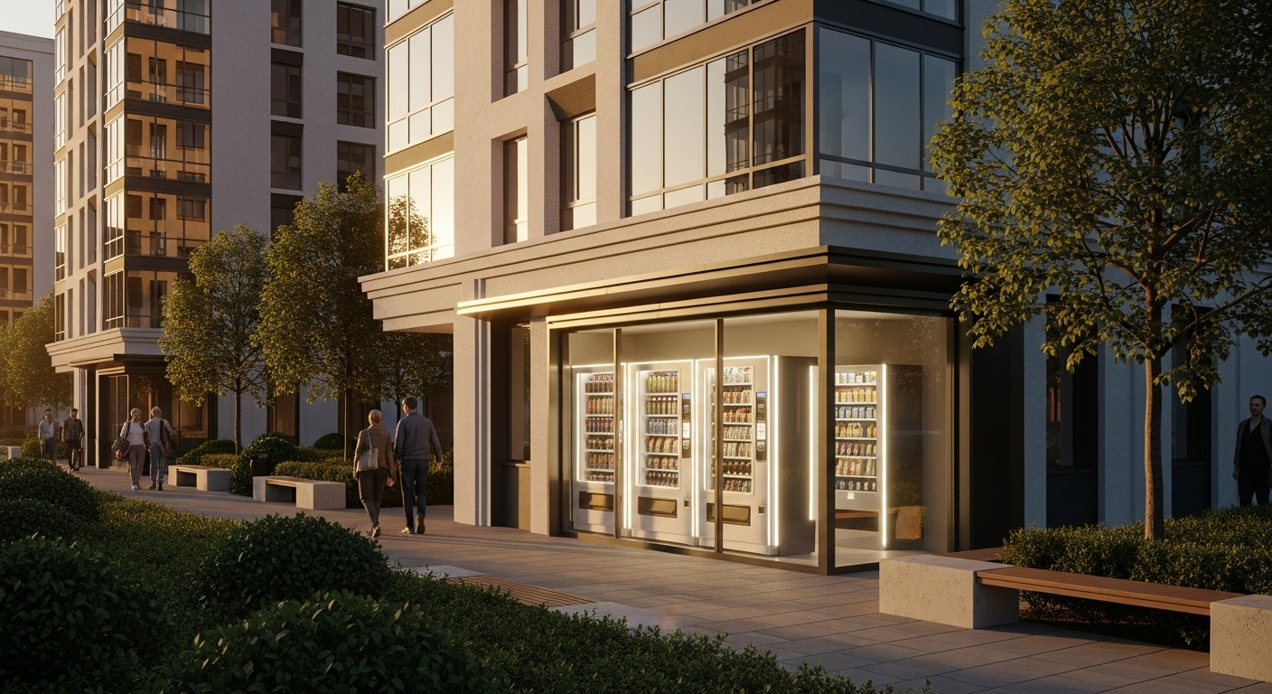 Modernes Wohnquartier mit Quartiershop