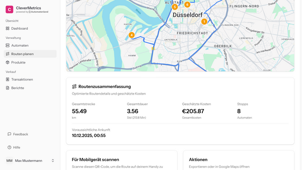 CleverMetrics Routenplanung