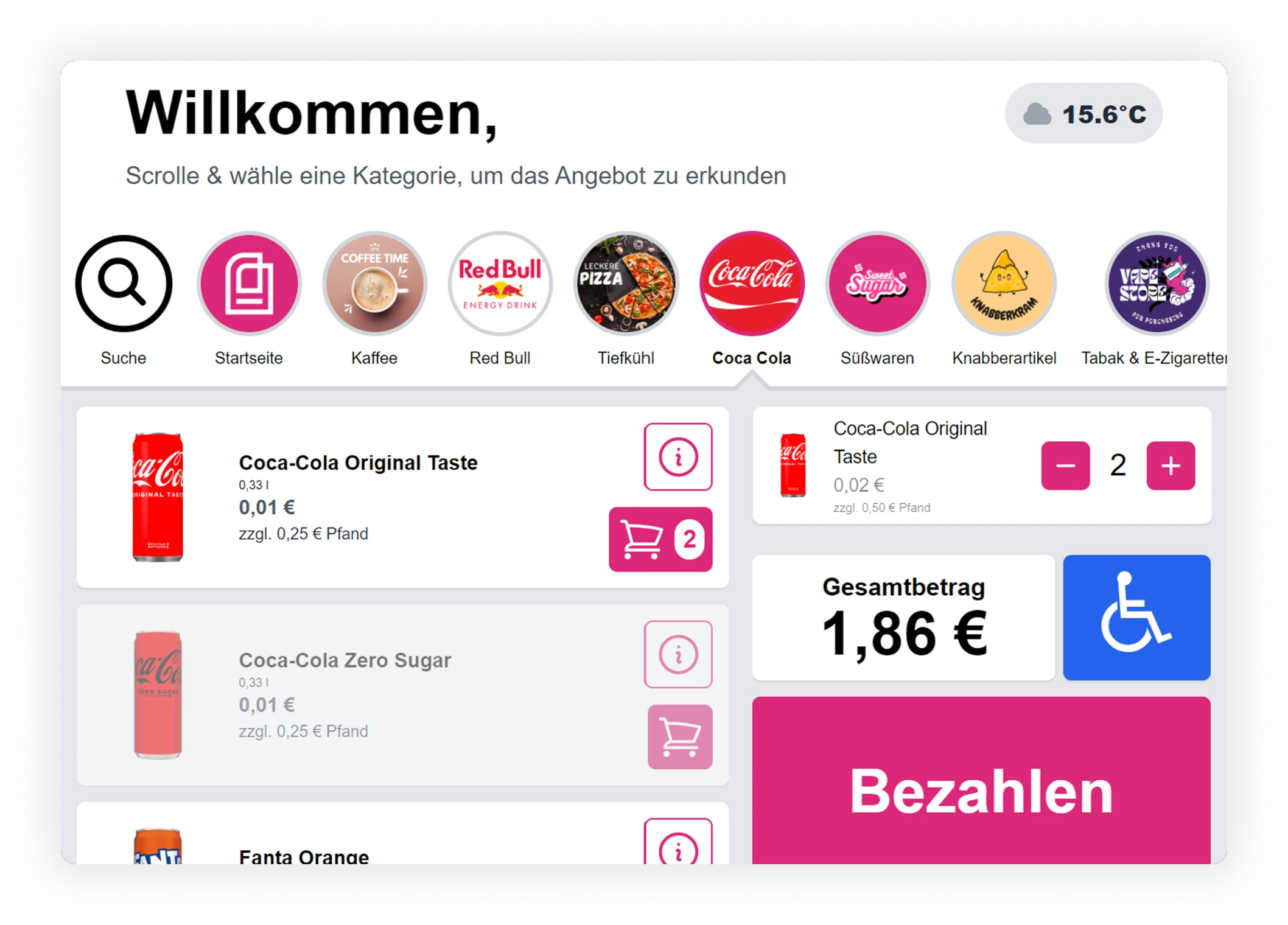 Self-Checkout Touchscreen Interface